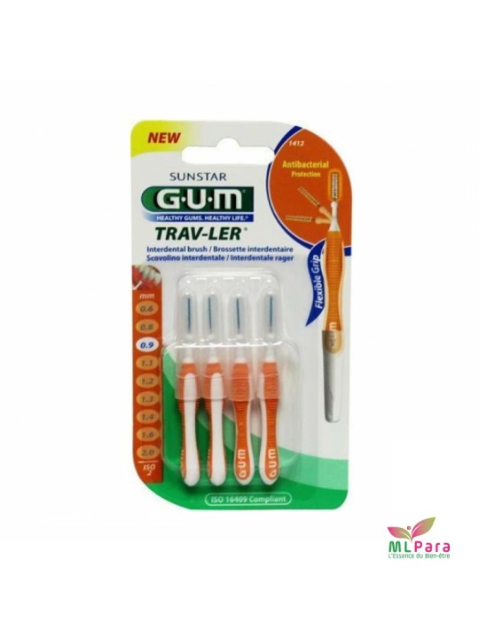 GUM  brossettes trav-ler 1412 ultr fine cylind orang