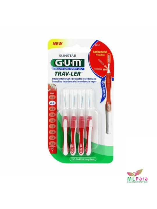 GUM brossettes  trav-ler 1314 ultr fine coniq 0.8