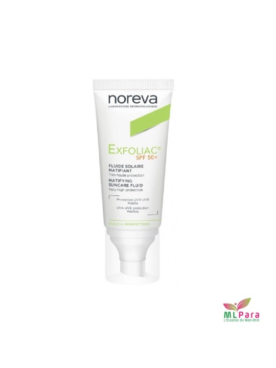 Noreva Exfoliac Fluide Solaire Matifiant SPF50+ 40 ml