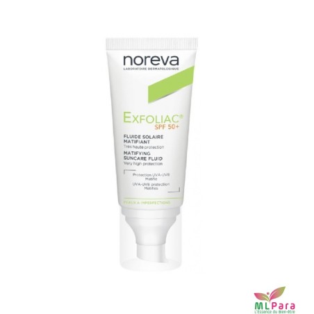 Noreva Exfoliac Fluide Solaire Matifiant SPF50+ 40 ml