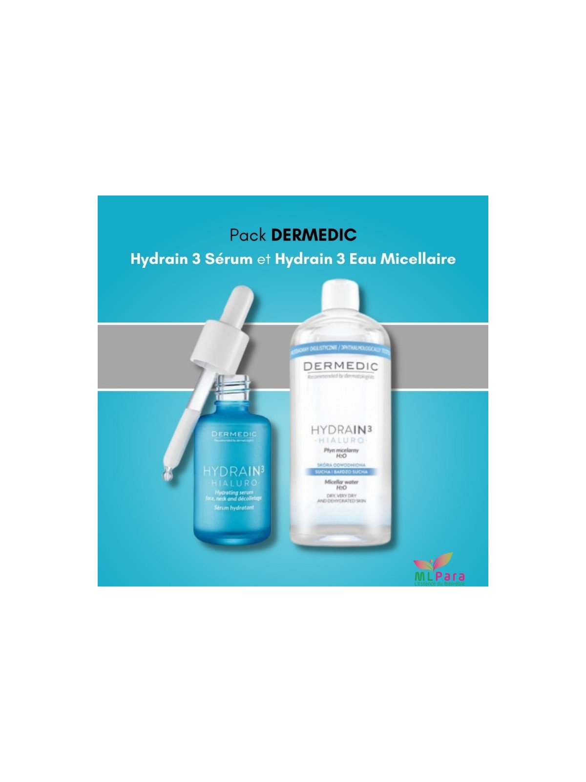 DERMEDIC HYDRAIN 3 (SERUM HYDRATANT+EAU MICELLAIRE 500ML-50%)