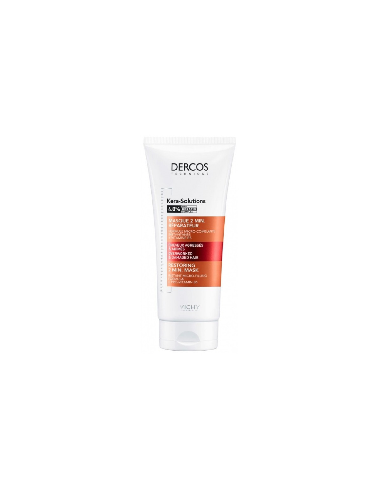 Vichy Dercos Kera Solutions Masque  Réparateur Cheveux Agressés et Abîmés  150 ML