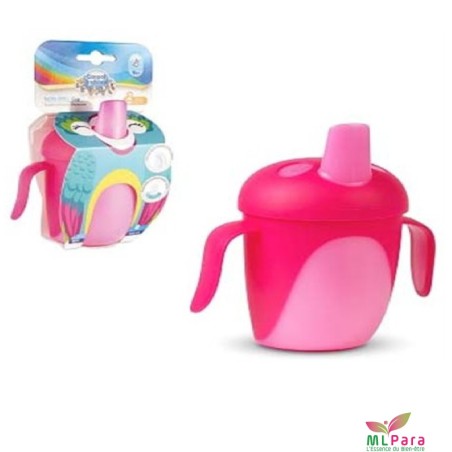 CANPOL BABIES  tasse inversable rouge tropical 9m+ 240ml ref76/001
