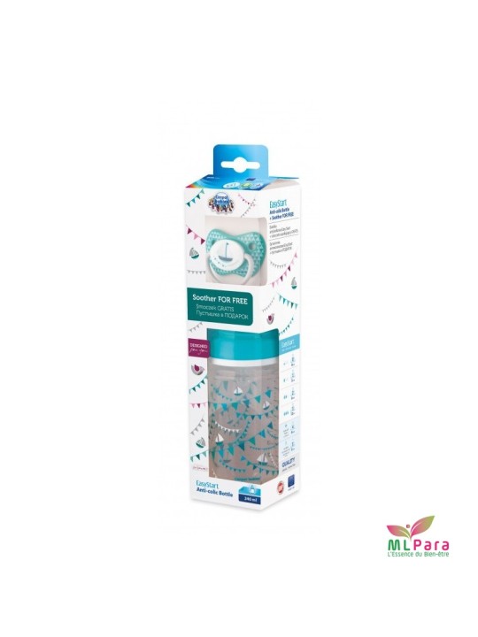 canpol babies set easy start vert biberon 240ml+sucette orthodontique 164