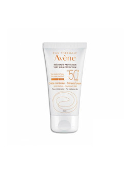 Ecran solaire peaux sèches AVENE 50+ creme mineral 50ml