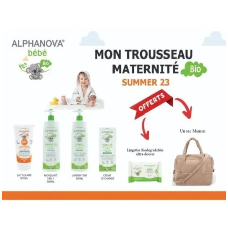 ALPHANOVA TROUSSE MATERNITE (6 pieces+cadeaux) SUMMER 23