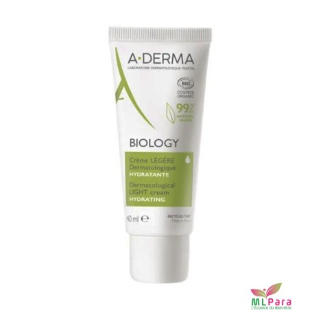 A-DERMA BIOLOGY CREME LEGERE HYDRATANTE PEAUX FRAGILE 40ML