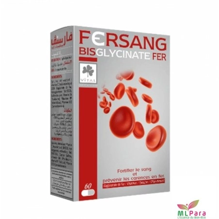 VITAL FERSANG Bisglycinate de Fer 60 Gelules