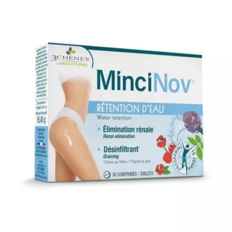 3 CHENES ANTI EAU DESINFILTRANT  & AMINCISSANT 30 Comprimes MINCINOV