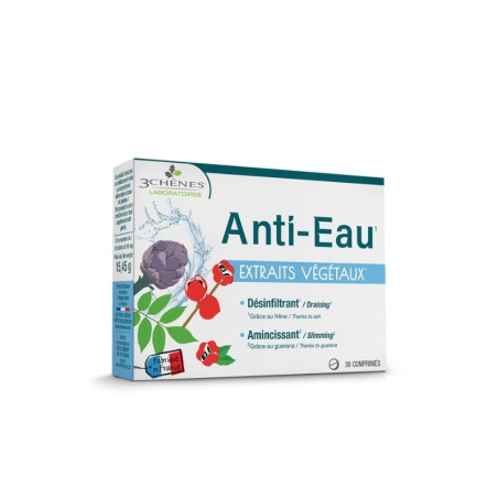 3 CHENES ANTI EAU DESINFILTRANT  & AMINCISSANT 30 Comprimes MINCINOV