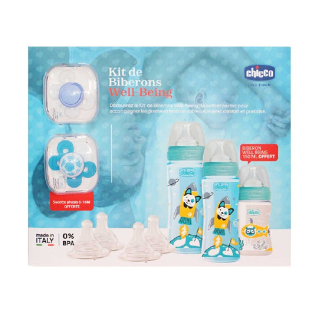 CHICCO COFFRET BIBERONS WELL BEING 7 ARTICLES