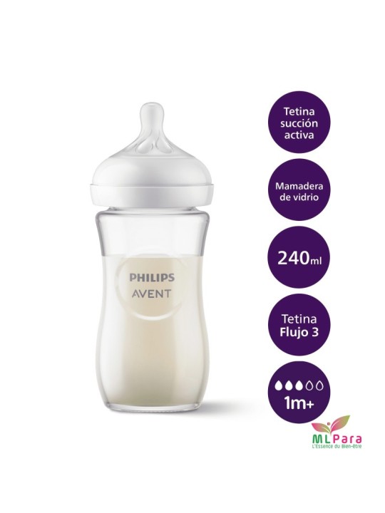 AVENT BIBERON EN VERRE NATURAL 1M+ SCY.933/01