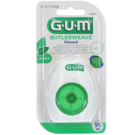 GUM fil dentaire cire menthol 55m 1855