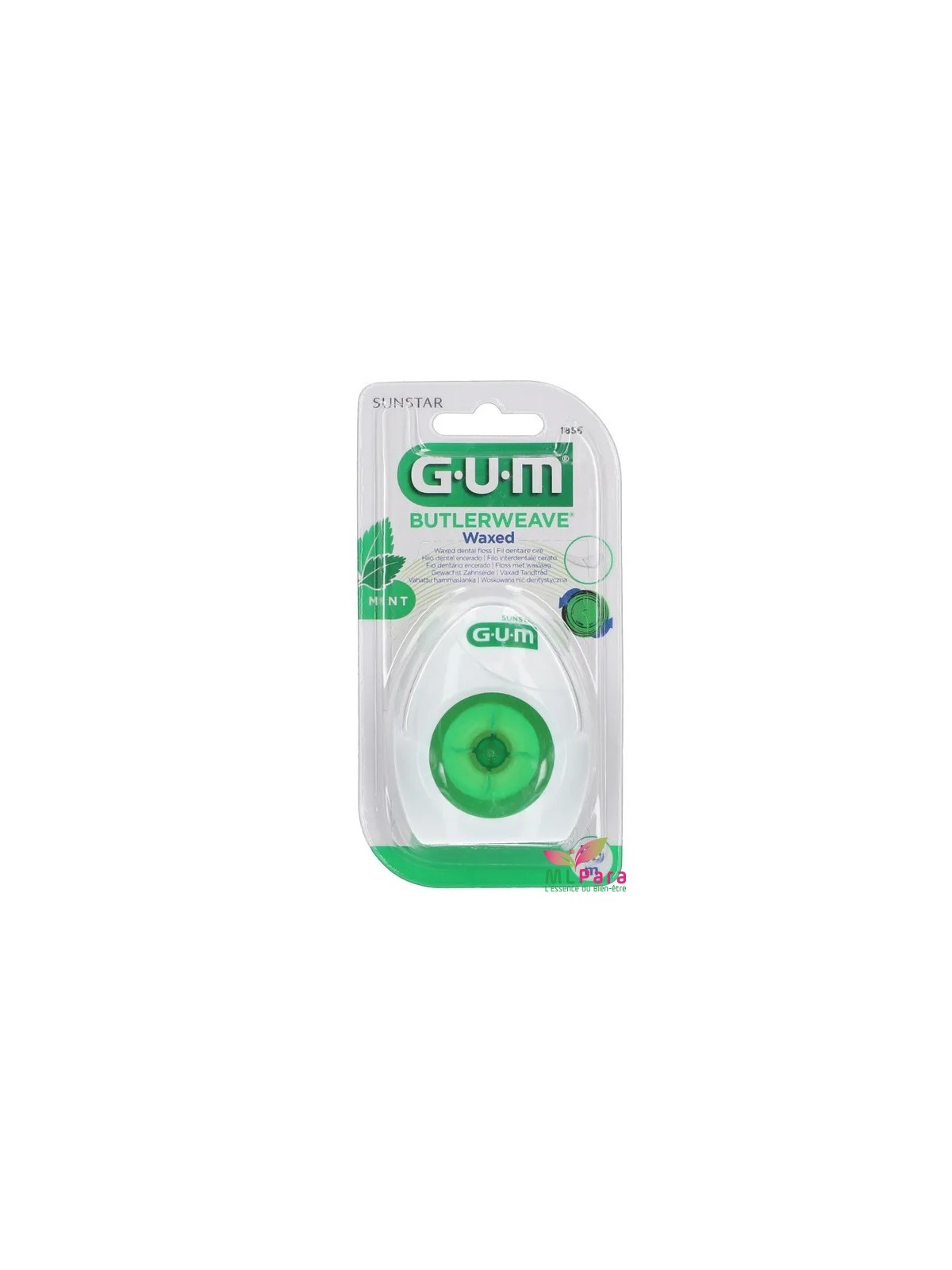GUM fil dentaire cire menthol 55m 1855
