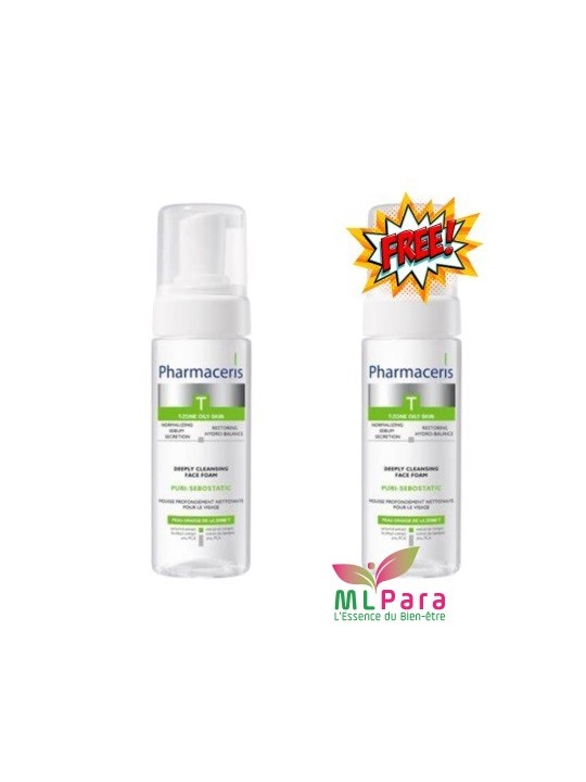 PHARMACERIS t puri-sebostatic mousse nettoyante 150ml 1+1 GRATUIT
