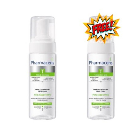PHARMACERIS t puri-sebostatic mousse nettoyante 150ml 1+1 GRATUIT
