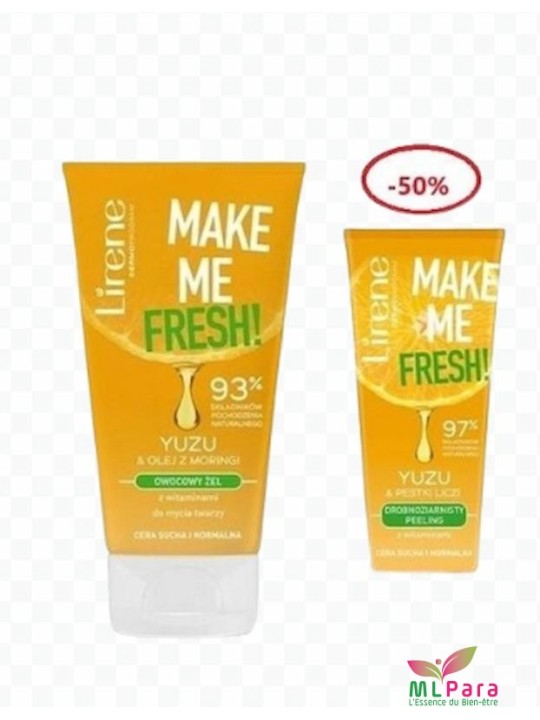 PACK LIRENE gel nettoyant make my fresh 150ml + PEELING MAKE ME -50%
