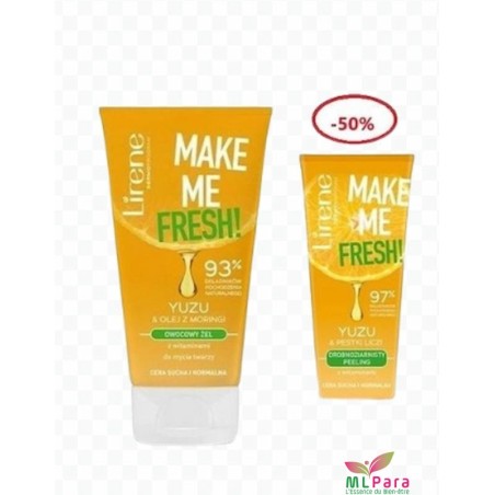 PACK LIRENE gel nettoyant make my fresh 150ml + PEELING MAKE ME -50%