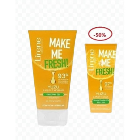 PACK LIRENE gel nettoyant make my fresh 150ml + PEELING MAKE ME -50%