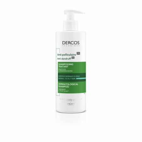 Vichy Dercos Shampoing Traitant Anti-Pelliculaire Cheveux Normaux à Gras 390ml