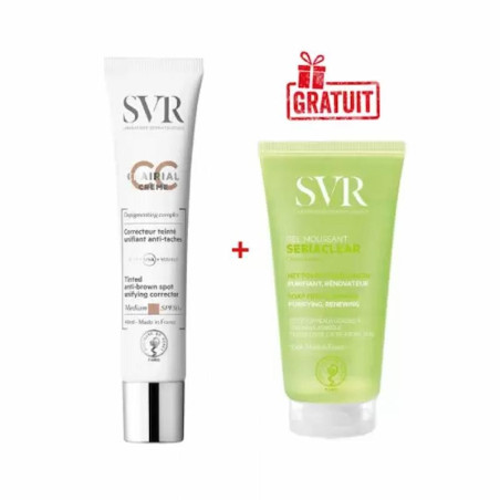 Crème anti-taches visage SVR CLAIRIAL CC Medium SPF50+ sur ML Para