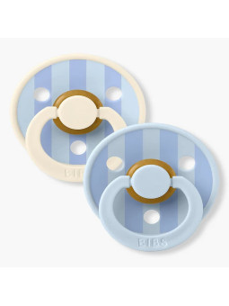 BIBS SUCETTE COLOUR NATURAL RUBBER BLUE DUSTY BLUE MIX...