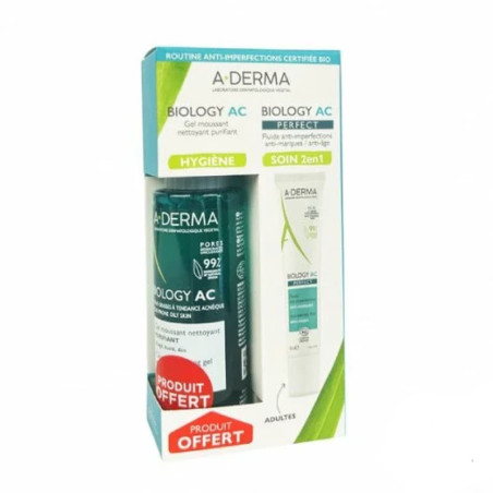ADERMA BIOLOGY DUO AC PERFECT + GEL MOUSSANT 100ML OFFERT