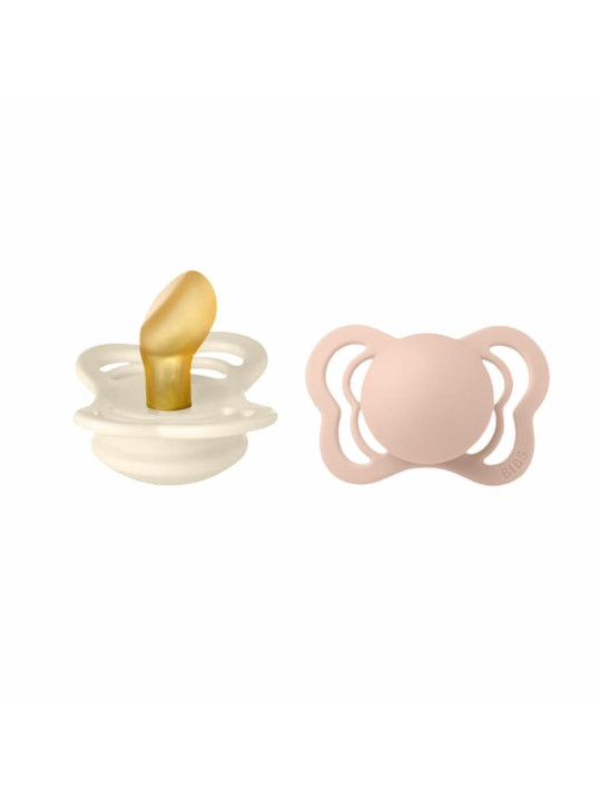 BIBS 02 SUCETTES COUTURE PACIFIER IVORY BLUSH...