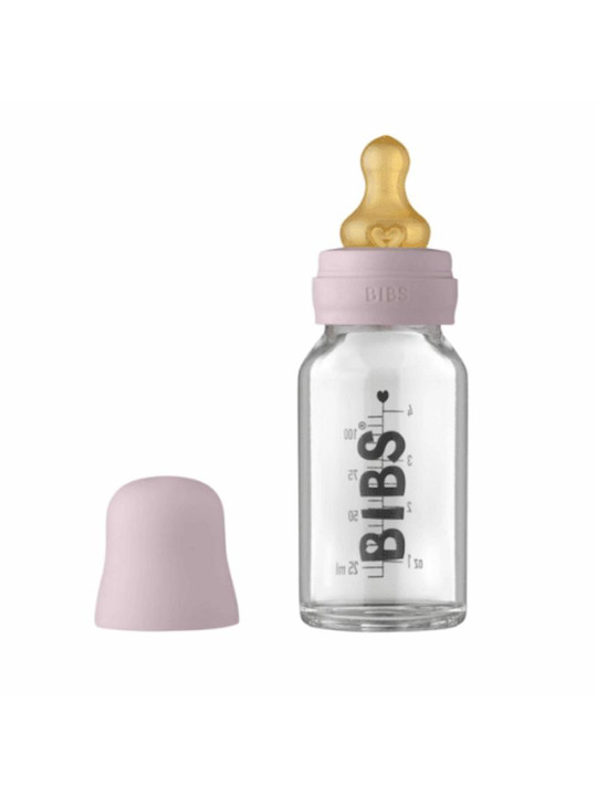BIBERON EN VERRE BIBS ROSE 110ML