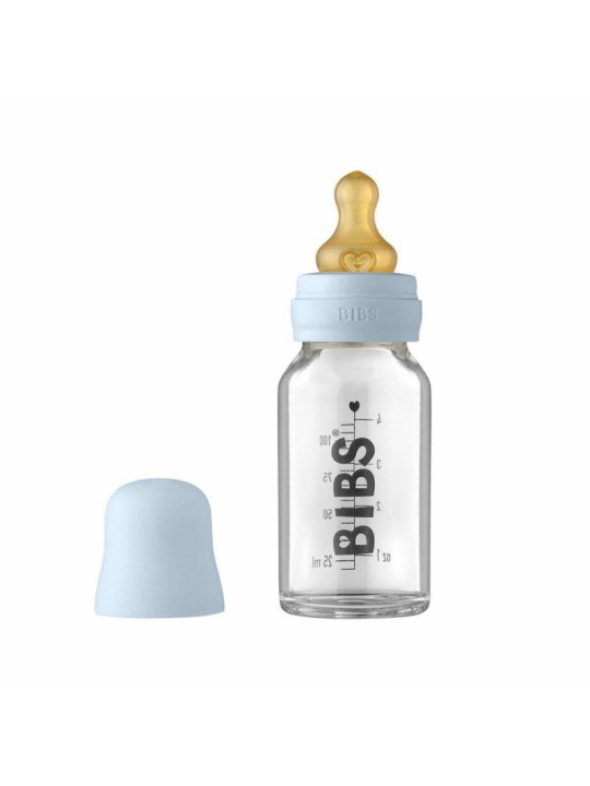 Biberon en Verre BIBS Baby Blue 110 ml