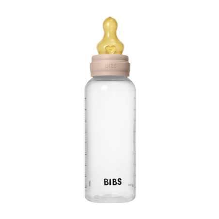 BIBS Biberon Blush Débit Lent PP sans BPA avec Tétine en Latex 0m+ 270ml