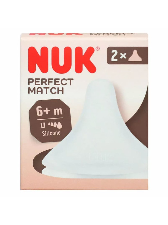 NUK PERFECT MATCH TETINE SILICONE 2 PIECES  6+M