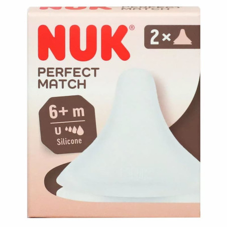 NUK PERFECT MATCH TETINE SILICONE 2 PIECES  6+M