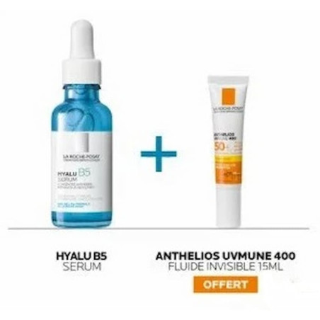 LA ROCHE POSAY COFFRET HYALU B5 SERUM + UVMUNE 400 Fluide Invisible 15ML OFFERT