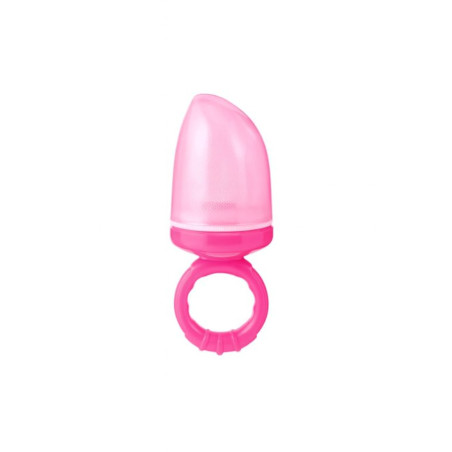 BABY PUR SUCETTE A FRUITS EN SILICONNE 4M+ (rose / bleu )