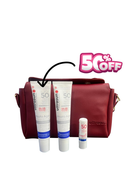 ULTRASUN TROUSSE BORDEAUX CUIR ANTI-AGE...