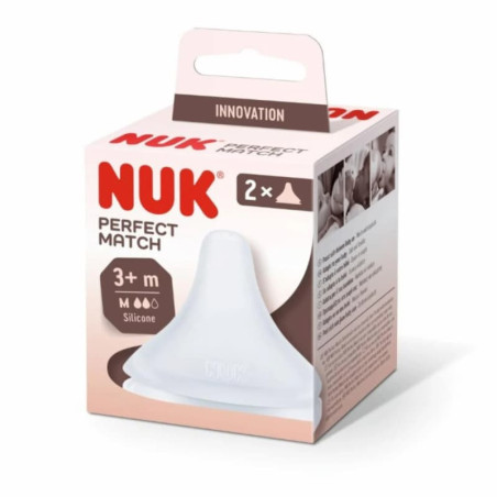 NUK PERFECT MATCH TETINE SILICONE 2 PIECES M 3+M