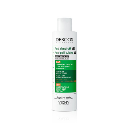 DERCOS SHAMPOOING 2EN1 ANTI-PELLICULAIRE DS ET DÉMÊLANT