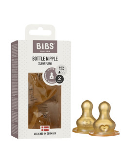 BIBS – Tétines pour Biberon à Débit Lent, Set de 2 Pièces