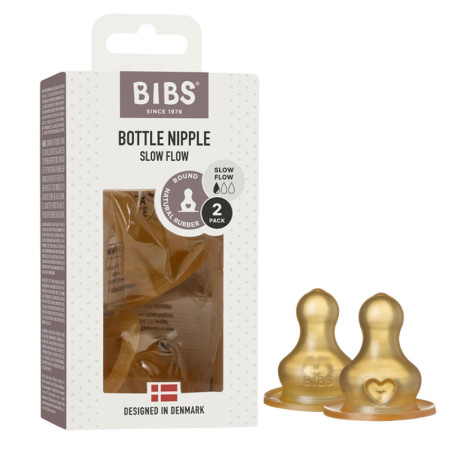 BIBS – Tétines pour Biberon à Débit Lent, Set de 2 Pièces