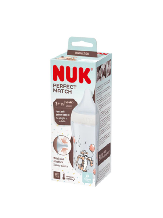 NUK PERFECT MATCH BIBERON EN SILICONE 3+M...