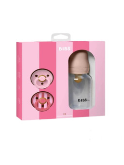 BIBS Pack Biberon+2 Sucettes Rose