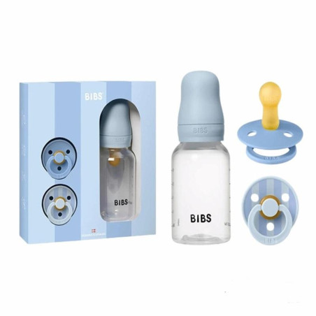 BIBS Pack Biberon+2 Sucettes BLEU