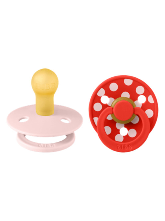 BIBS 2 SUCETTES COLOUR NATURAL RUBBER BLOSSOM...