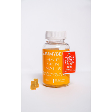 Gummy Bear Hair Skin Nails Vitamins 60 Gummies