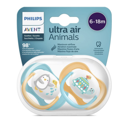 AVENT 2 SUCETTE ULTRA-AIR 6-18M SCF.080/07