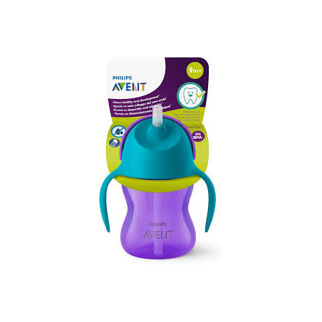 AVENT tasse avec  paille FILLE 200ml 9 m+ scf.796/02