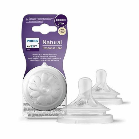 AVENT - LOT DE 2 TETINES NATURAL RESPONSE +3MOIS SCY964/02