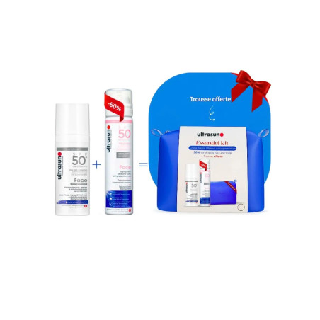ULTRASUN FACE ANTI-AGEING & ANTI PIGMENTATION SPF 50+ 50ML + ECRAN SPRAY -50% + TROUSSE