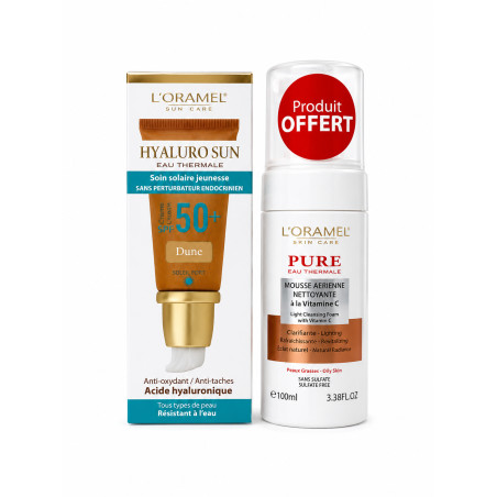 LORAMEL – Pack Solaire Dune avec Mousse Nettoyante Vitamine C Offerte